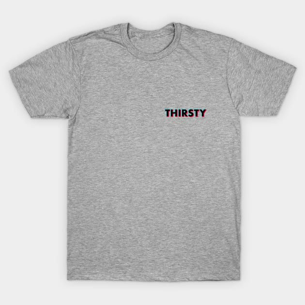 Thirsty Glitch black small logo T-Shirt by BeyondTheDeck